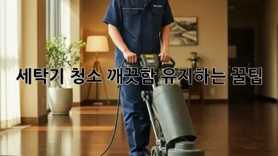 세탁기 청소, 깨끗함 유지하는 꿀팁!