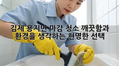 김제 용지면 마감 청소: 깨끗함과 환경을 생각하는 현명한 선택