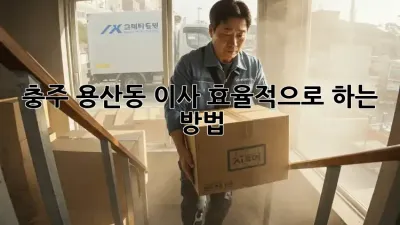 충주 용산동 이사, 효율적으로 하는 방법!